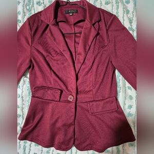 Burgundy Women's Blazer